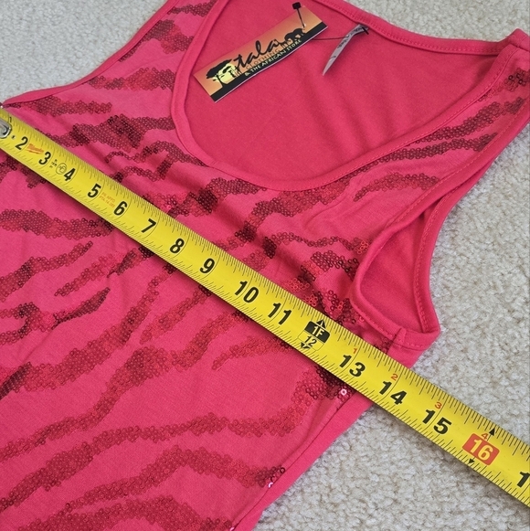 51. NWT Heart & Hips Mini Cocktail Pink Sequin Zebra Print Dress Size Small - Picture 4 of 8